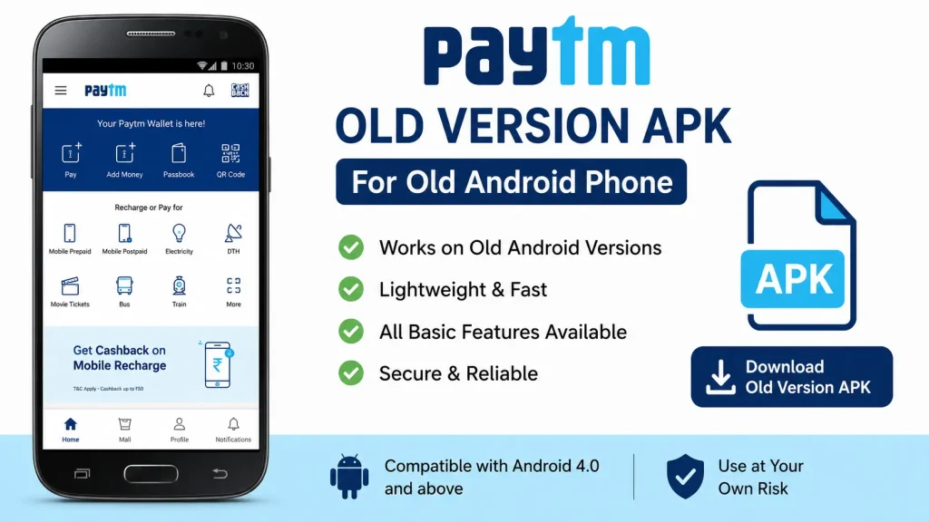 Paytm APK Old Version For Old Android Phone 2026